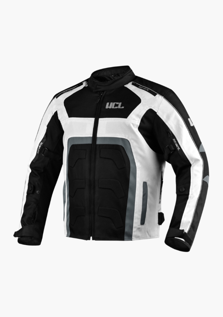 GCL Conqueror Armoured Motorcycle Textile Jacket - Grey