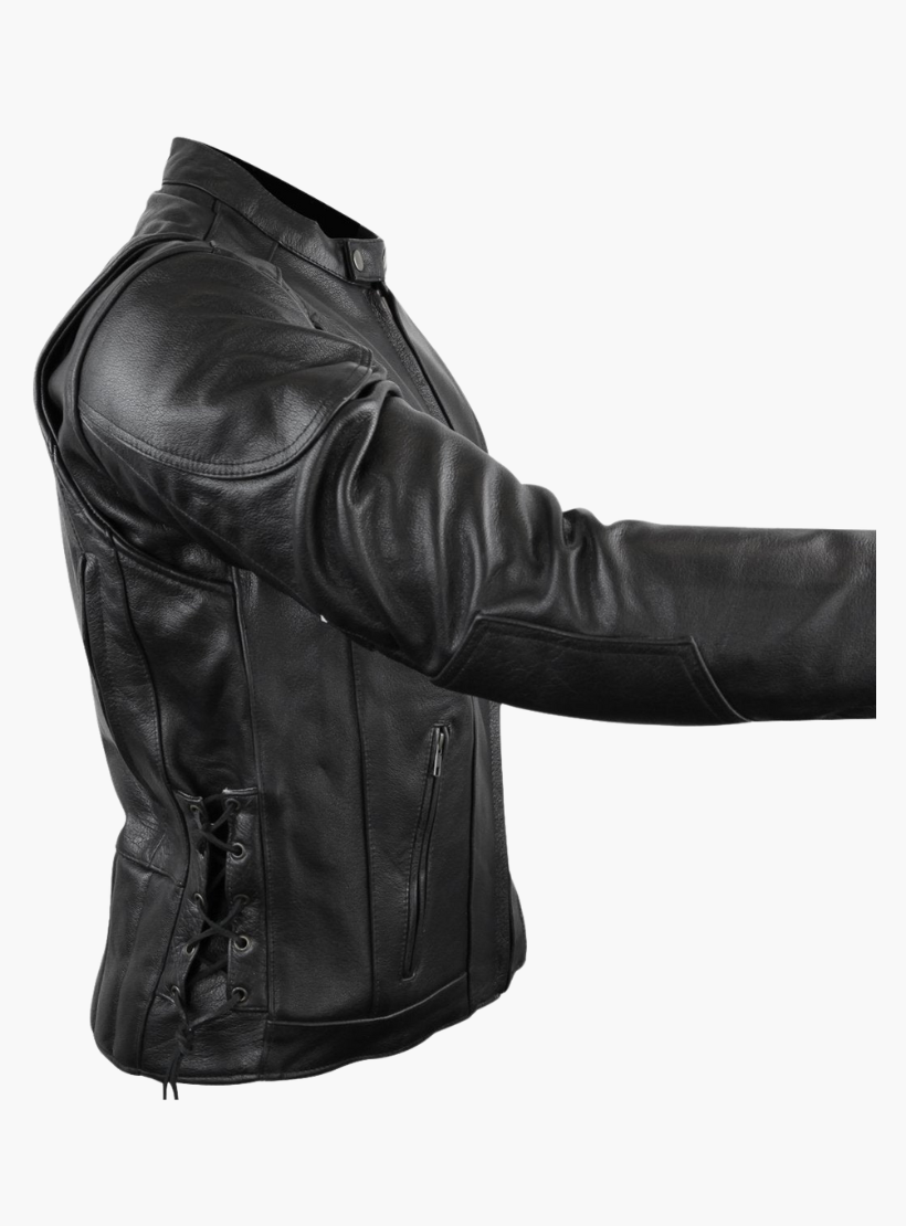 GCL Cowhide Leather Classic Vented Racer Jacket
