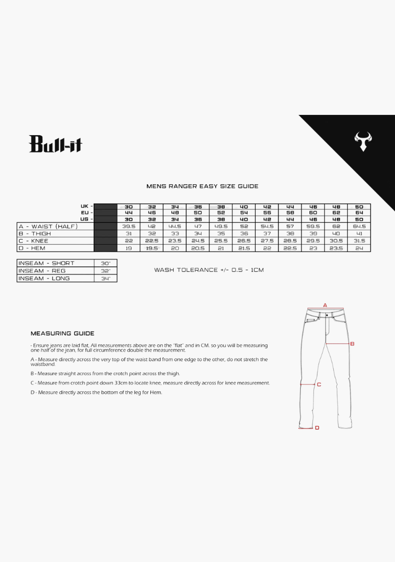 MENS TACTICAL RANGER BLACK EASY KEVLAR LINED RIDING PANTS - Bull-it X GCL