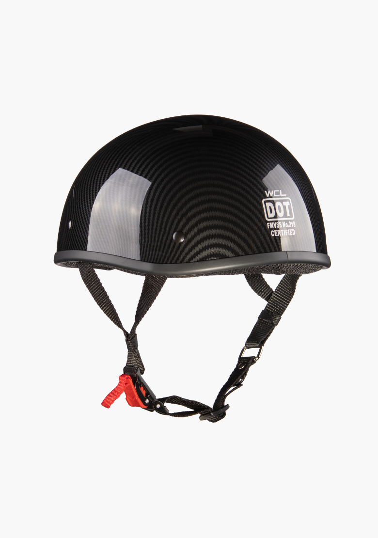 GCL Lightest and Smallest AS/NZ Beanie Motorcycle Half Helmet - Carbon Fibre