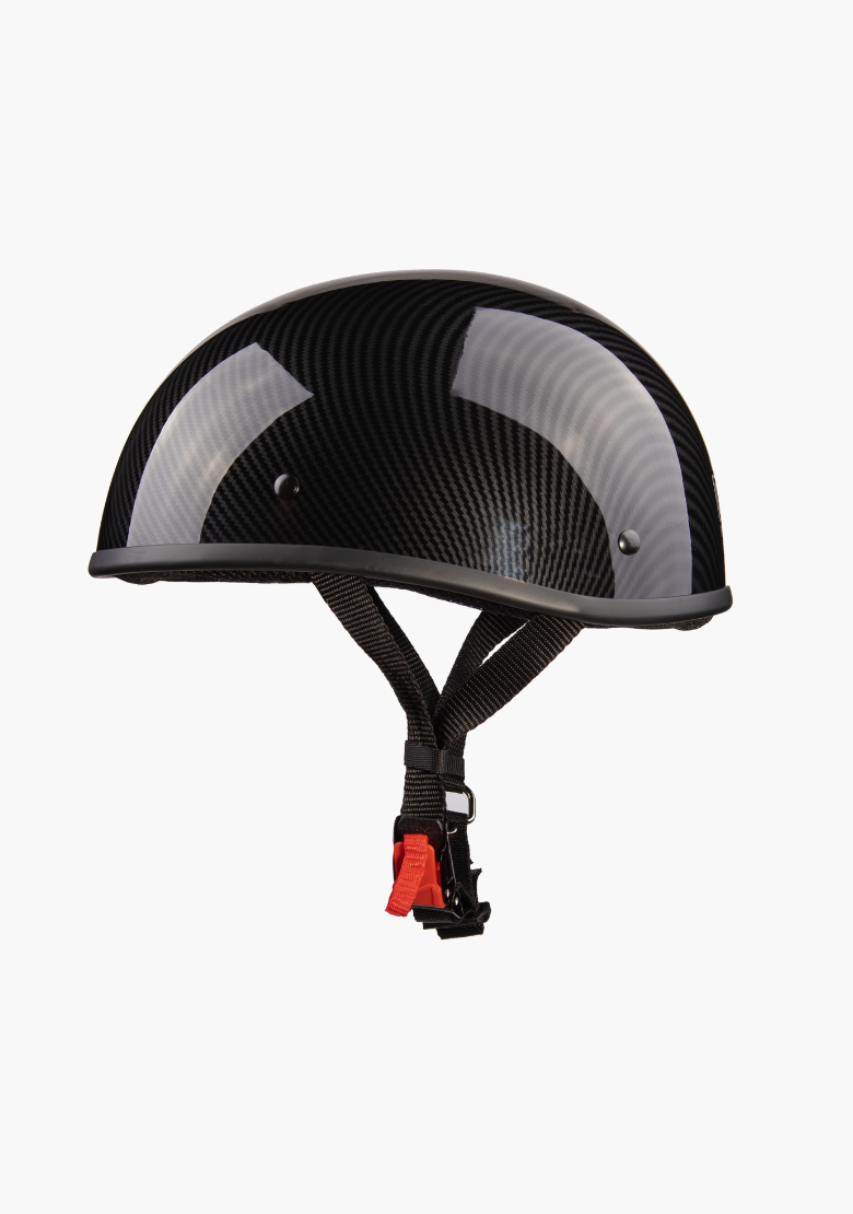 GCL Lightest and Smallest AS/NZ Beanie Motorcycle Half Helmet - Carbon Fibre