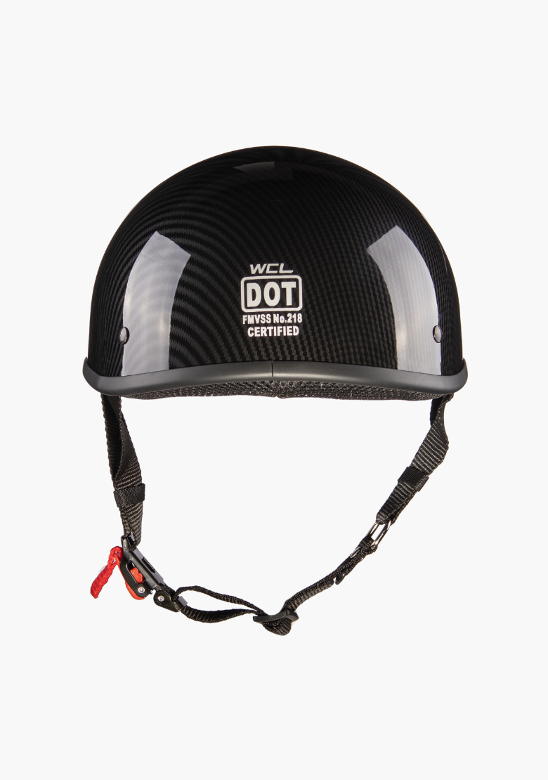 GCL Lightest and Smallest AS/NZ Beanie Motorcycle Half Helmet - Carbon Fibre