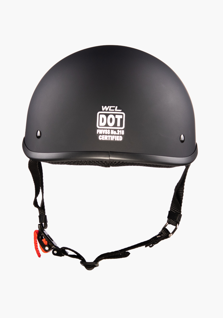 GCL Lightest and Smallest AS/NZ Beanie Motorcycle Half Helmet - Matte Black
