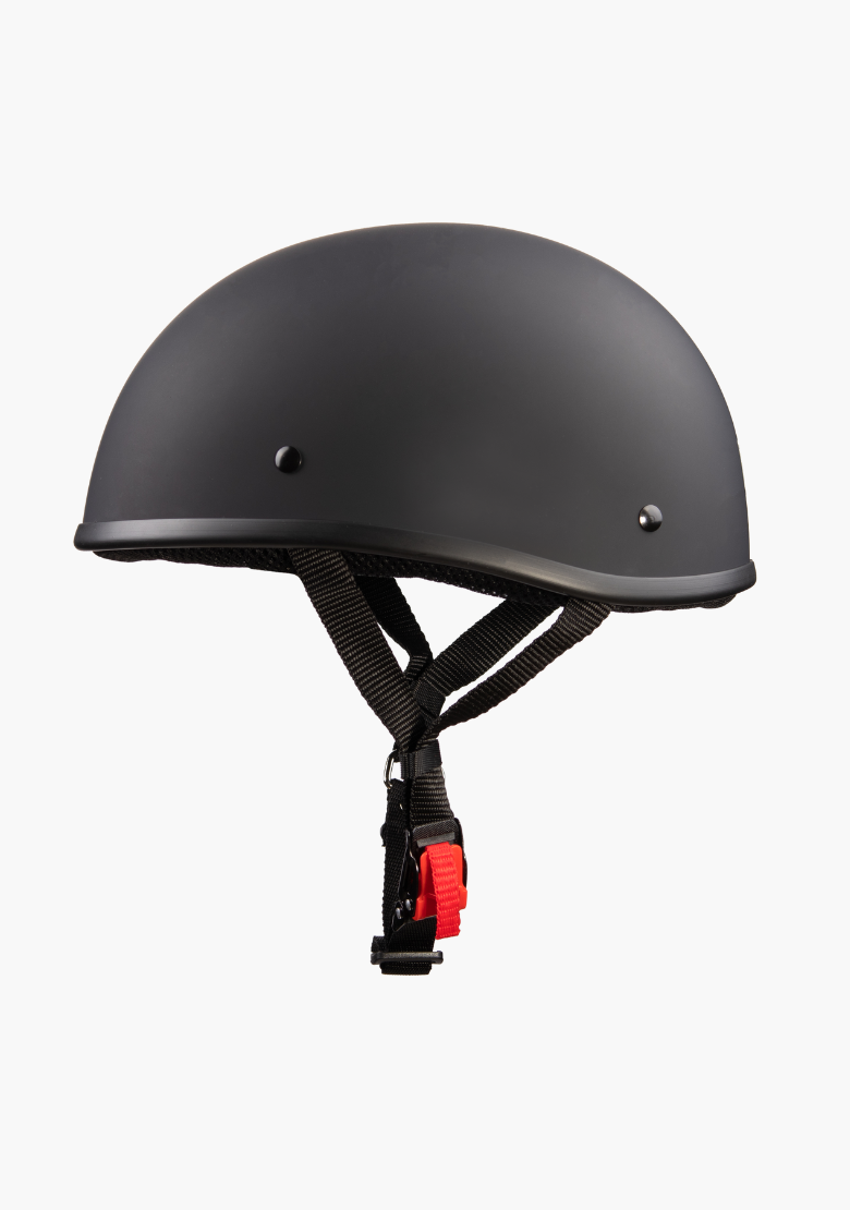 GCL Lightest and Smallest AS/NZ Beanie Motorcycle Half Helmet - Matte Black