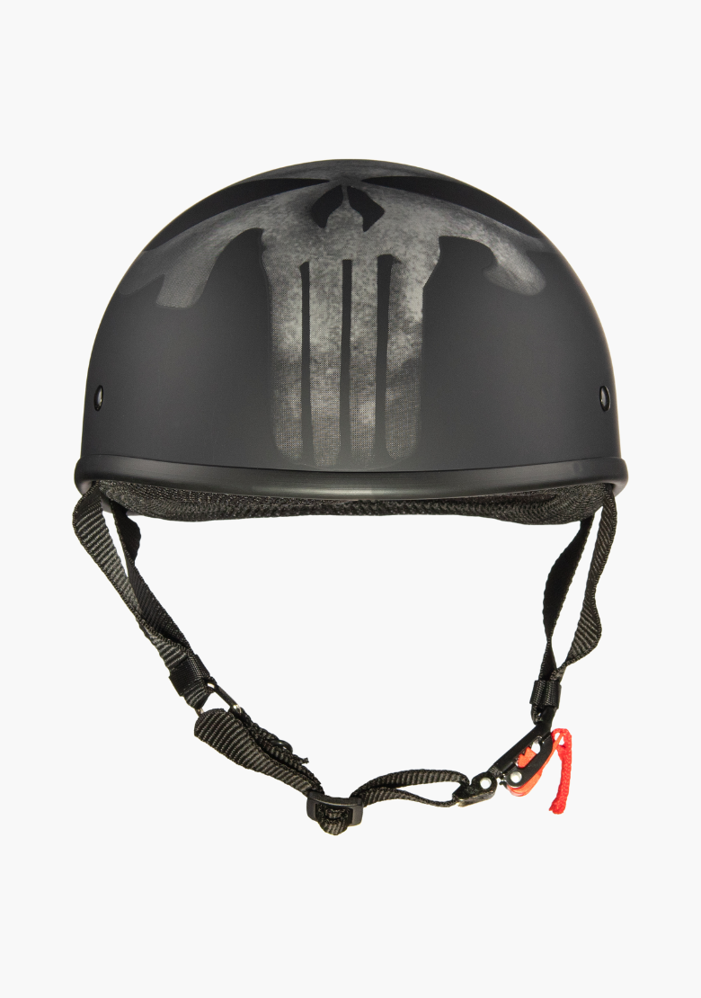 GCL Lightest and Smallest AS/NZ Beanie Motorcycle Half Helmet - Punisher