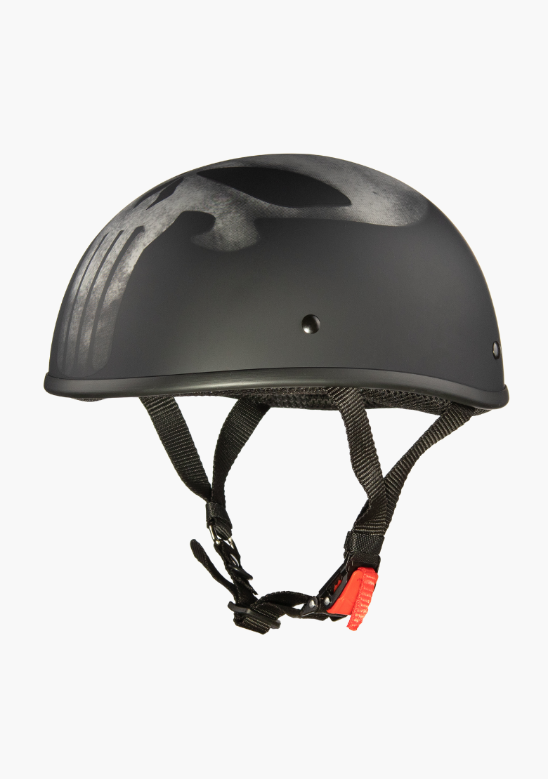 GCL Lightest and Smallest AS/NZ Beanie Motorcycle Half Helmet - Punisher