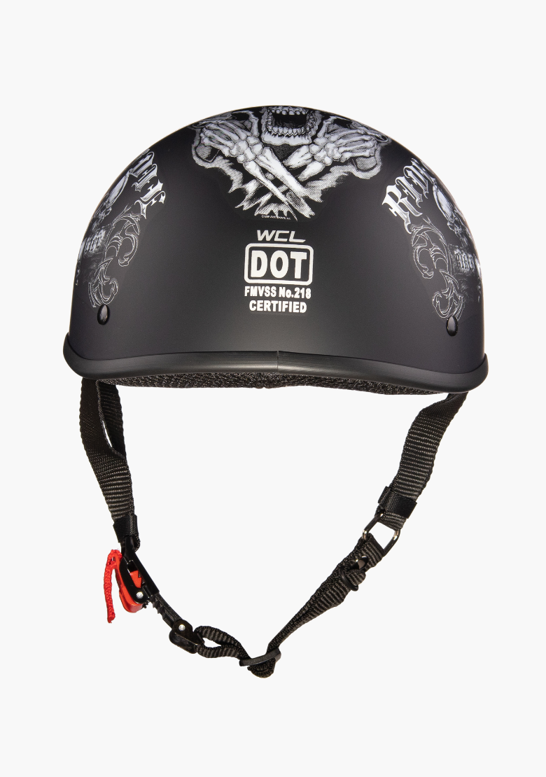 GCL Lightest and Smallest Beanie Motorcycle Half Helmet - Ride or Die