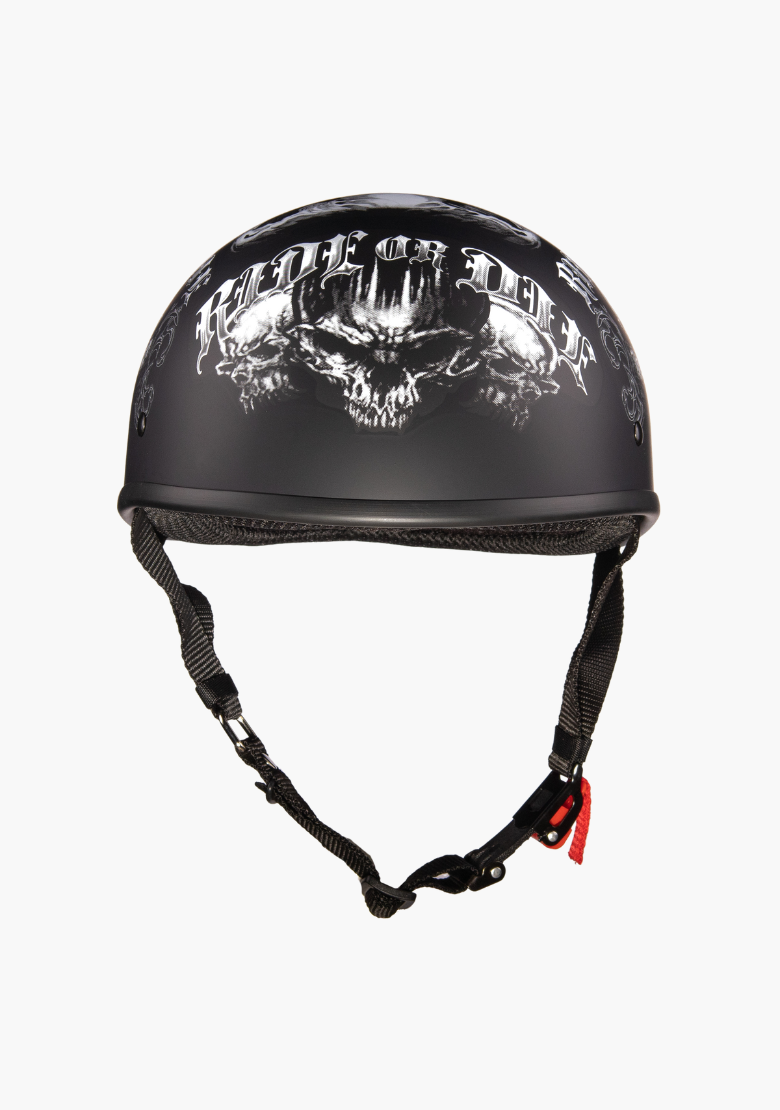 GCL Lightest and Smallest Beanie Motorcycle Half Helmet - Ride or Die