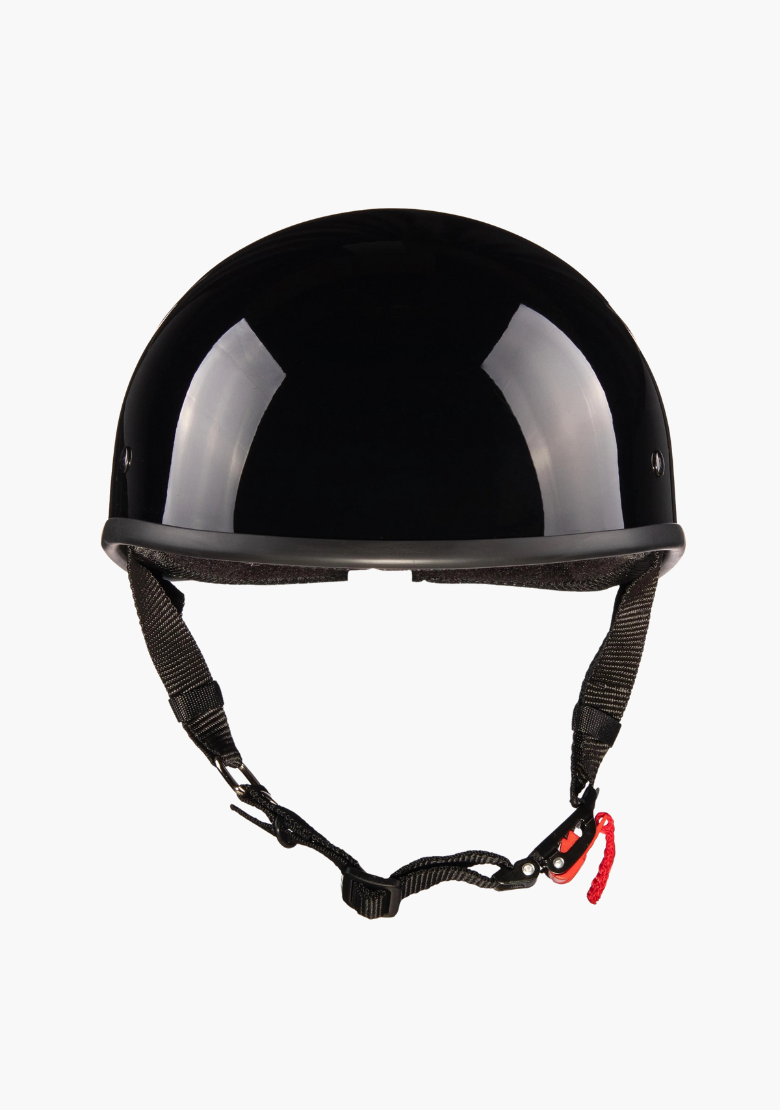 GCL Lightest and Smallest AS/NZ Beanie Motorcycle Half Helmet - Gloss Black