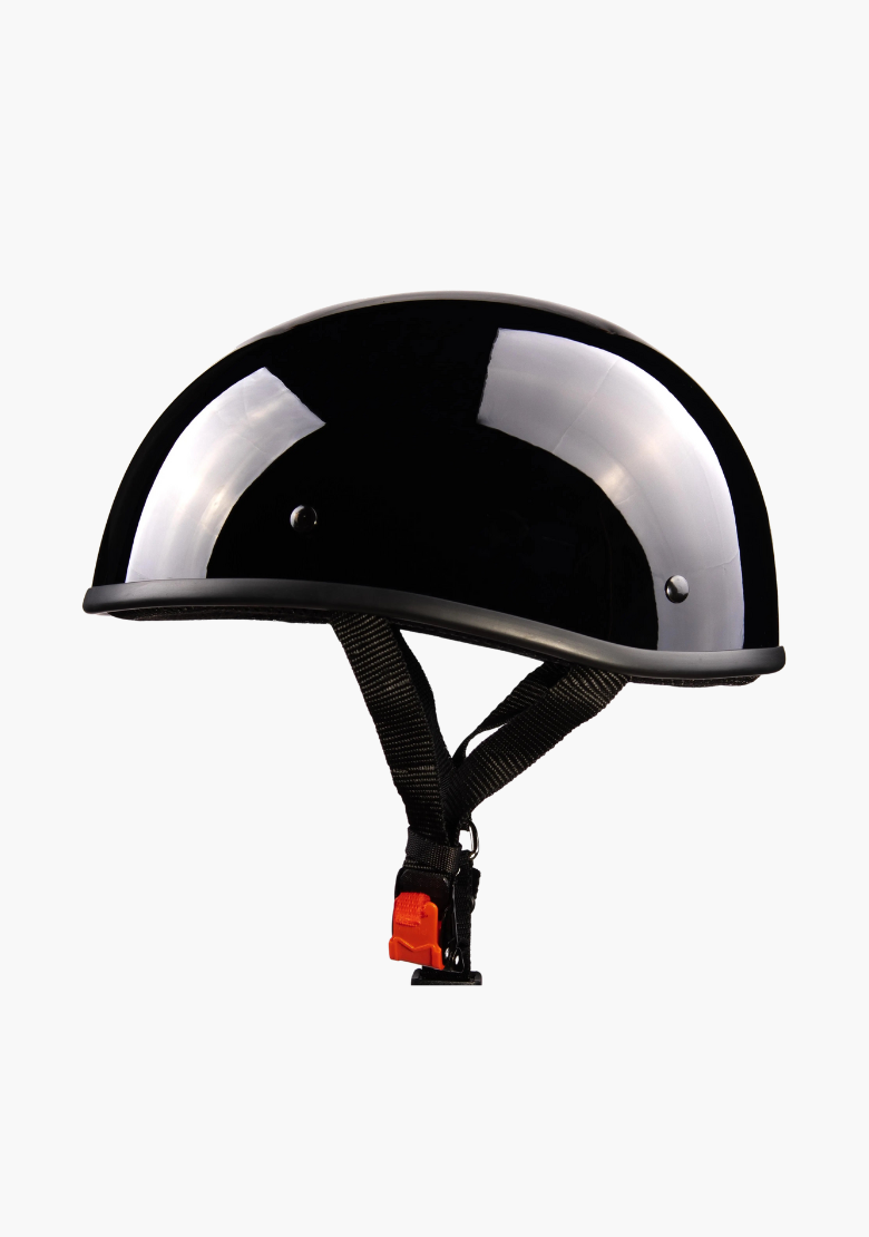 GCL Lightest and Smallest AS/NZ Beanie Motorcycle Half Helmet - Gloss Black