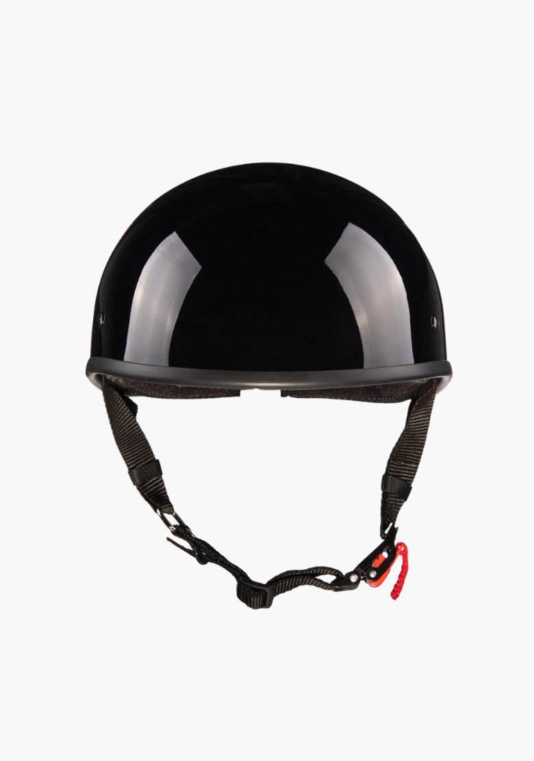 GCL Lightest and Smallest AS/NZ Beanie Motorcycle Half Helmet - Gloss Black