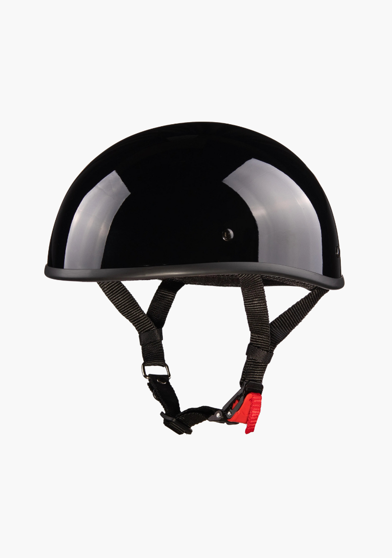 GCL Lightest and Smallest AS/NZ Beanie Motorcycle Half Helmet - Gloss Black