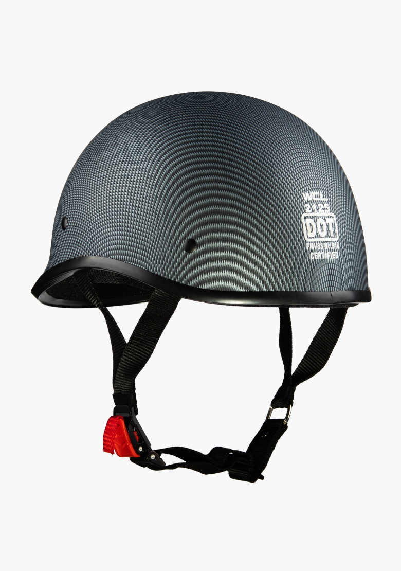 GCL Lightest and Smallest AS/NZ Polo Motorcycle Half Helmet- Carbon