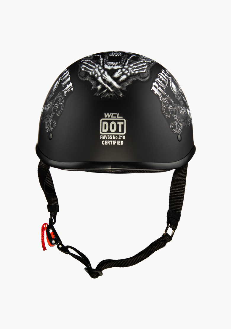 GCL Lightest and Smallest AS/NZ Polo Motorcycle Half Helmet - Ride Or Die