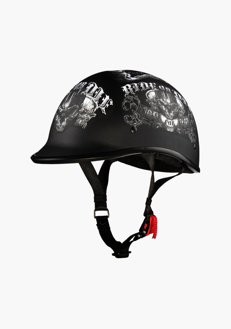 GCL Lightest and Smallest AS/NZ Polo Motorcycle Half Helmet - Ride Or Die