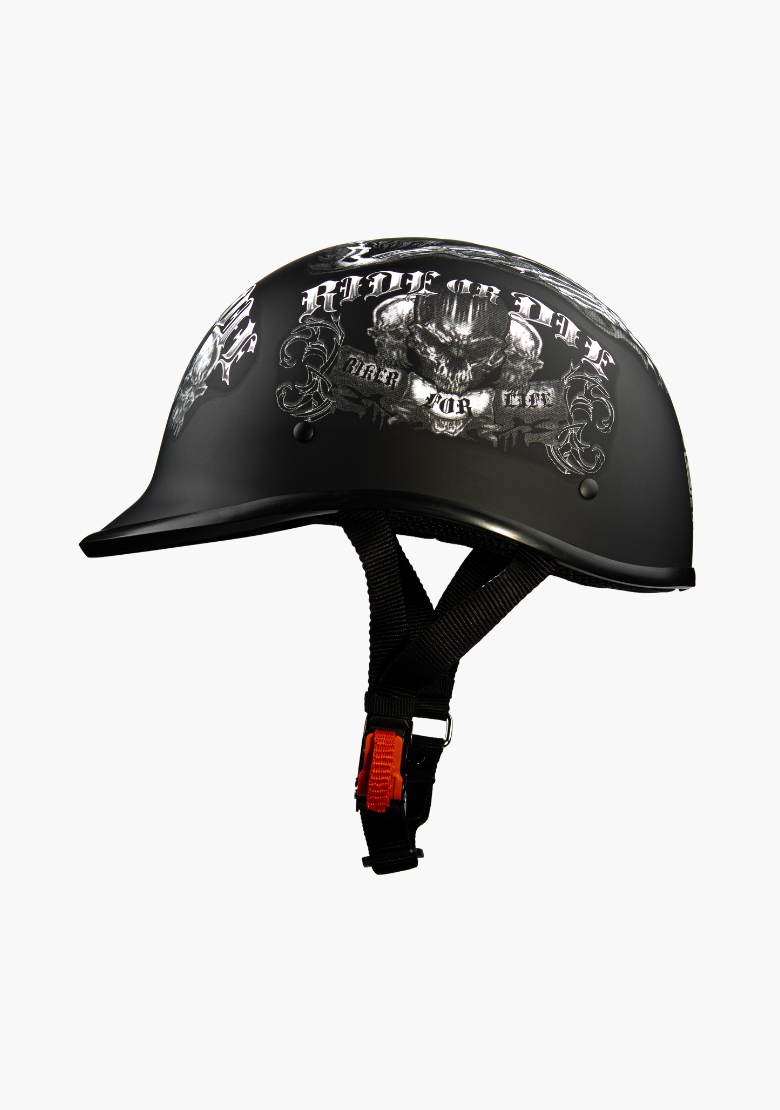 GCL Lightest and Smallest AS/NZ Polo Motorcycle Half Helmet - Ride Or Die