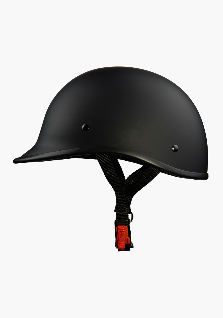 GCL Lightest and Smallest AS/NZ Polo Motorcycle Half Helmet - Matte Black