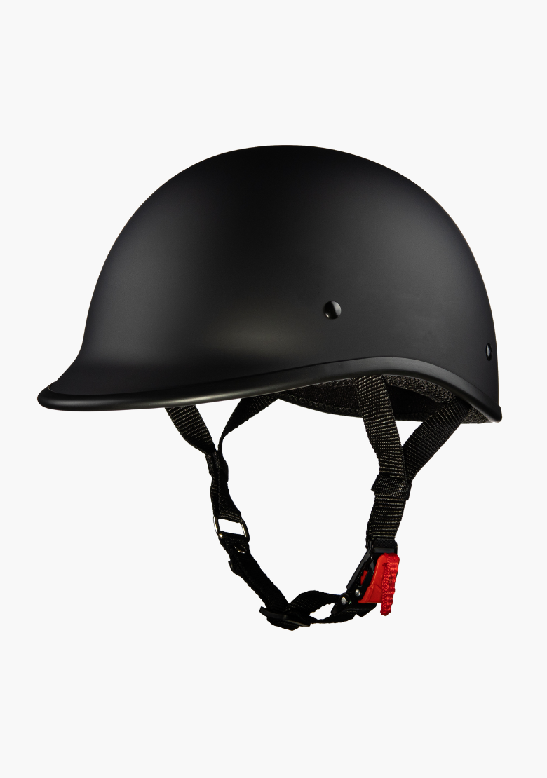 GCL Lightest and Smallest AS/NZ Polo Motorcycle Half Helmet - Matte Black