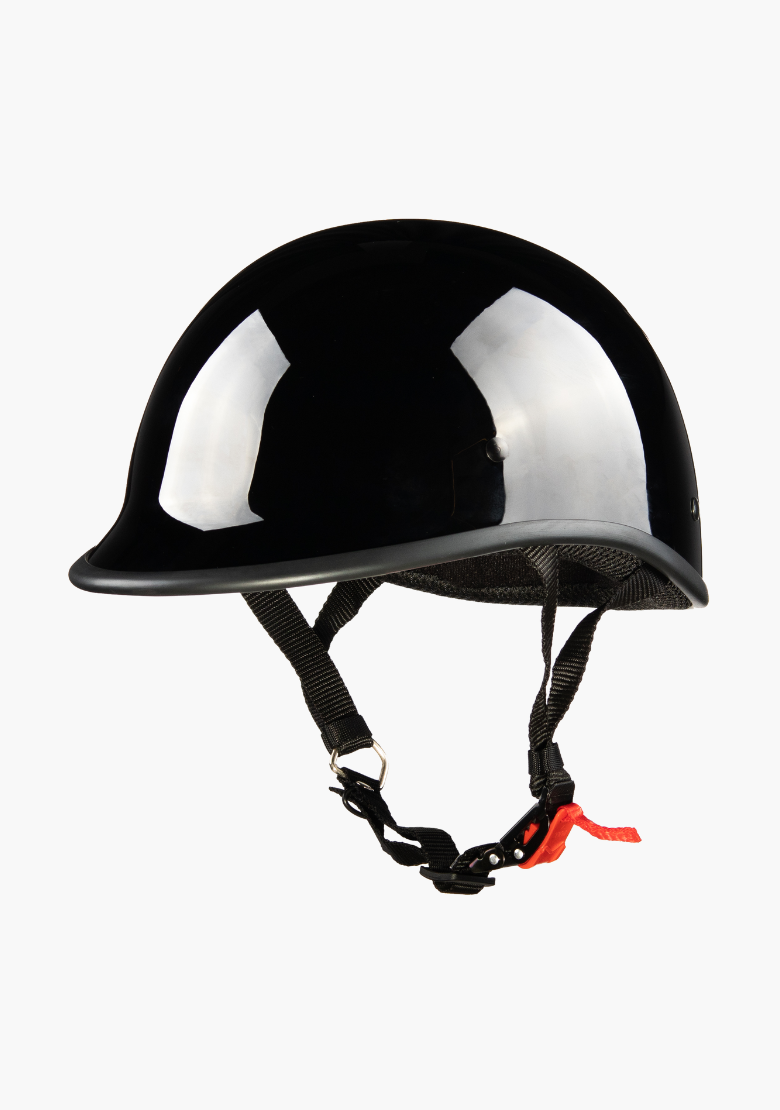 GCL Lightest and Smallest AS/NZ Polo Motorcycle Half Helmet - Gloss Black