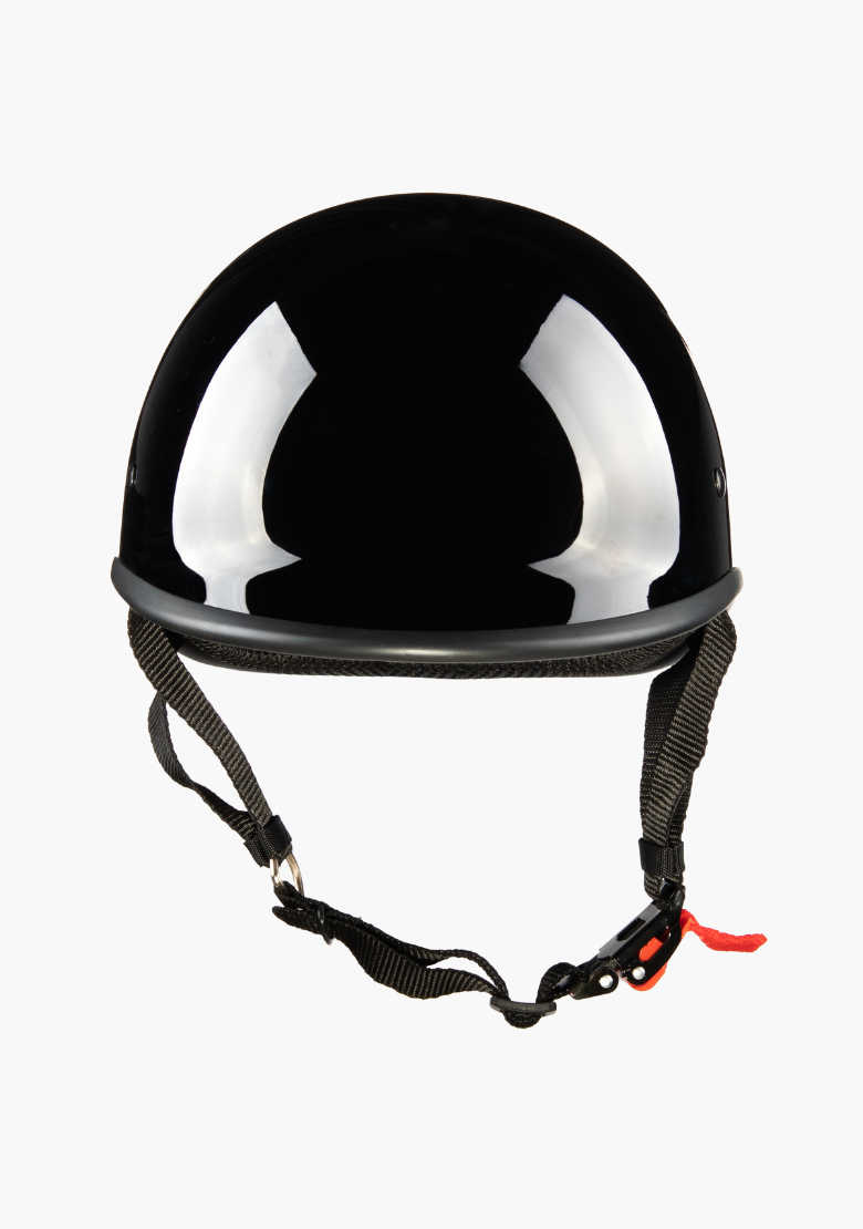 GCL Lightest and Smallest AS/NZ Polo Motorcycle Half Helmet - Gloss Black