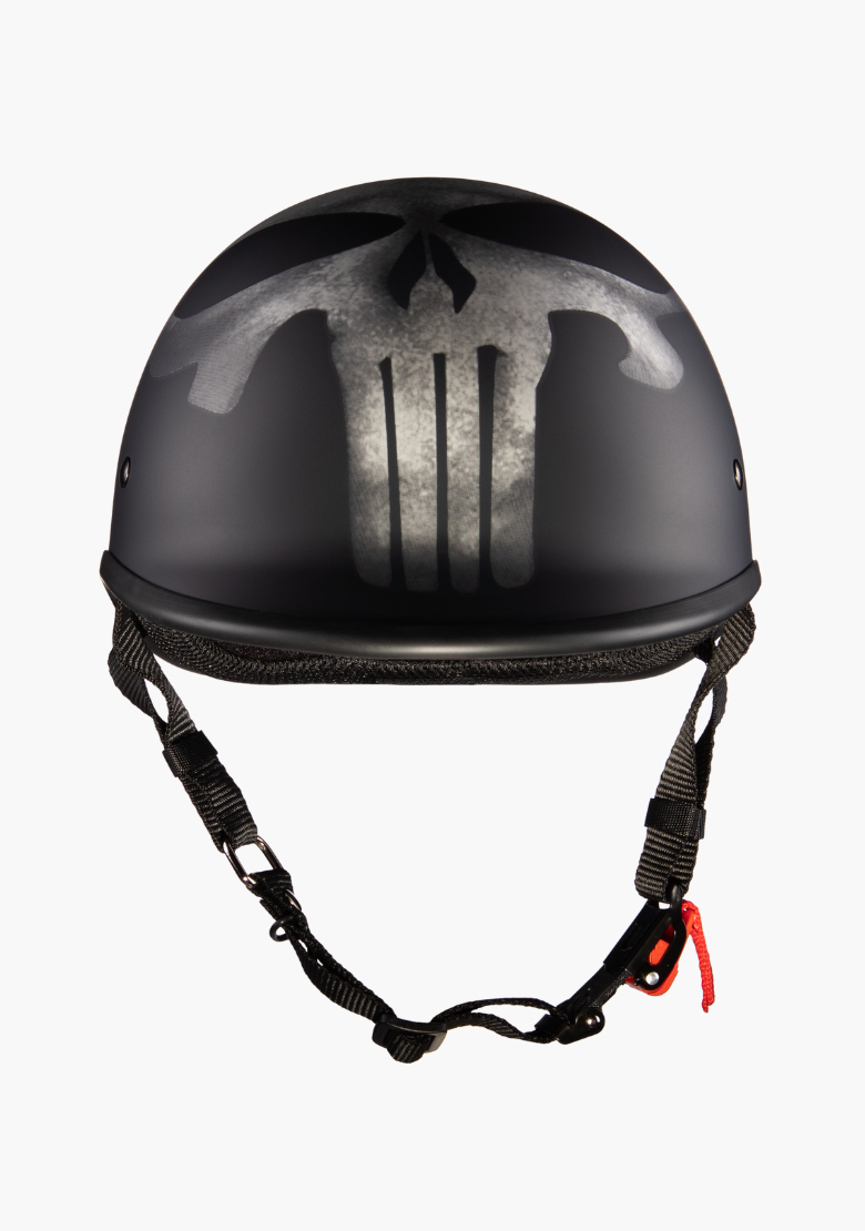 GCL Lightest and Smallest AS/NZ Polo Motorcycle Half Helmet – Punisher