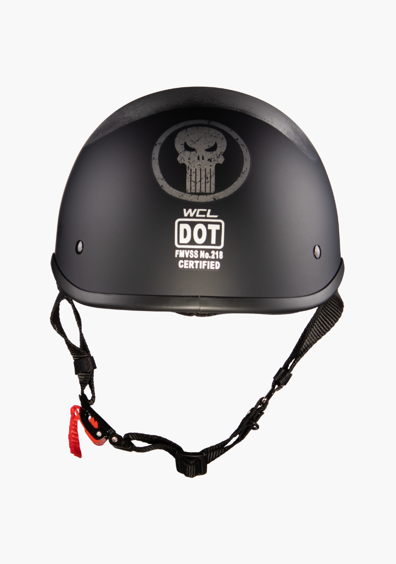 GCL Lightest and Smallest AS/NZ Polo Motorcycle Half Helmet – Punisher