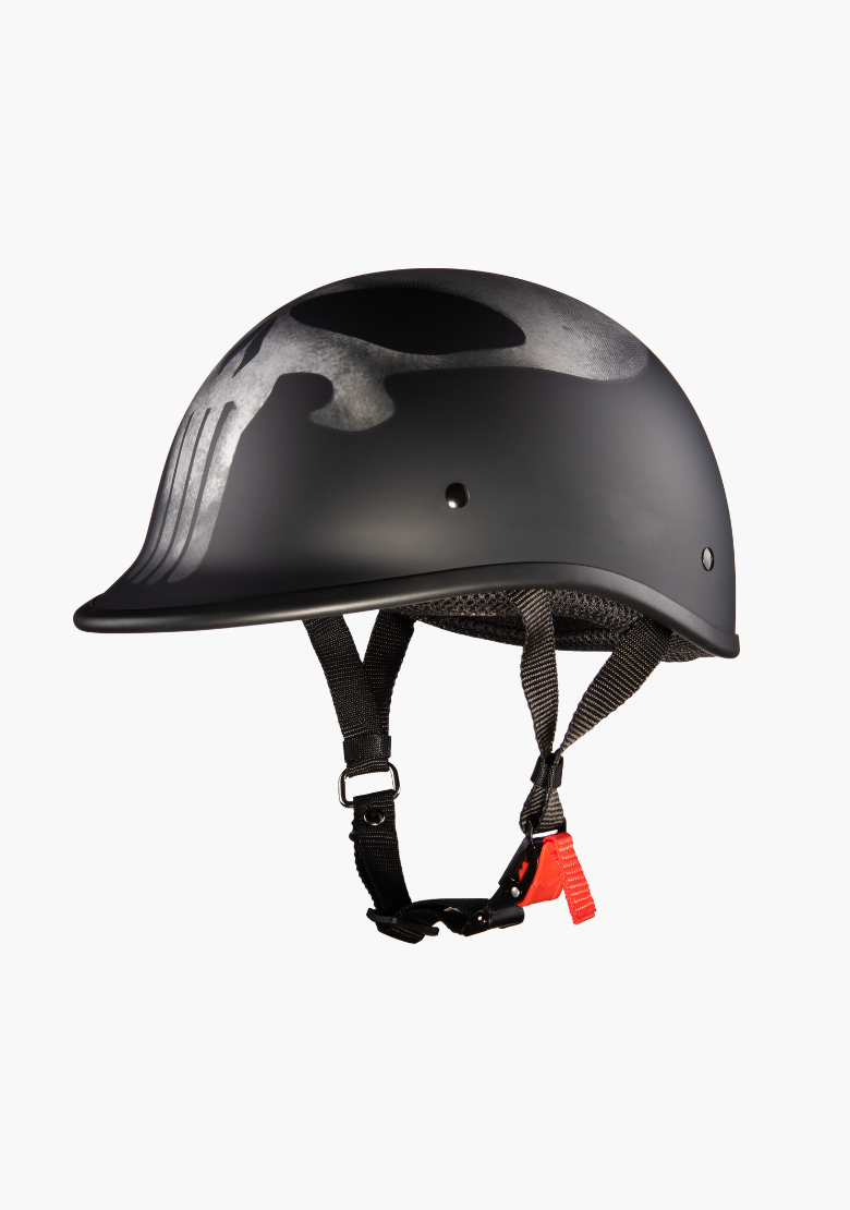 GCL Lightest and Smallest AS/NZ Polo Motorcycle Half Helmet – Punisher