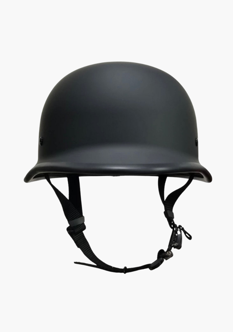 GCL Lightest and Smallest AS/NZ German Motorcycle Half Helmet- Matte Black