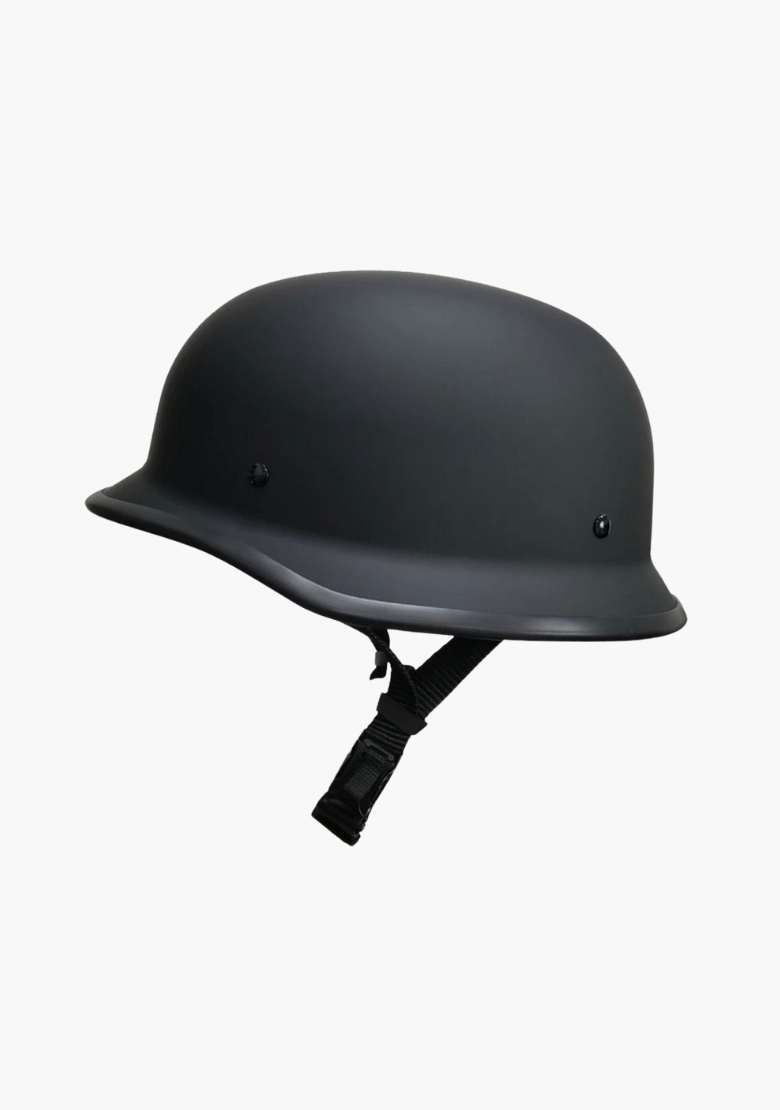 GCL Lightest and Smallest AS/NZ German Motorcycle Half Helmet- Matte Black