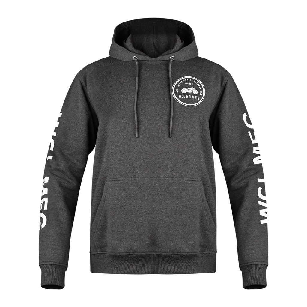 WCL Armoured Kevlar Lined Motorcycle Riding Hoodie w/t CE Level 1 Armor - Charcoal Gray